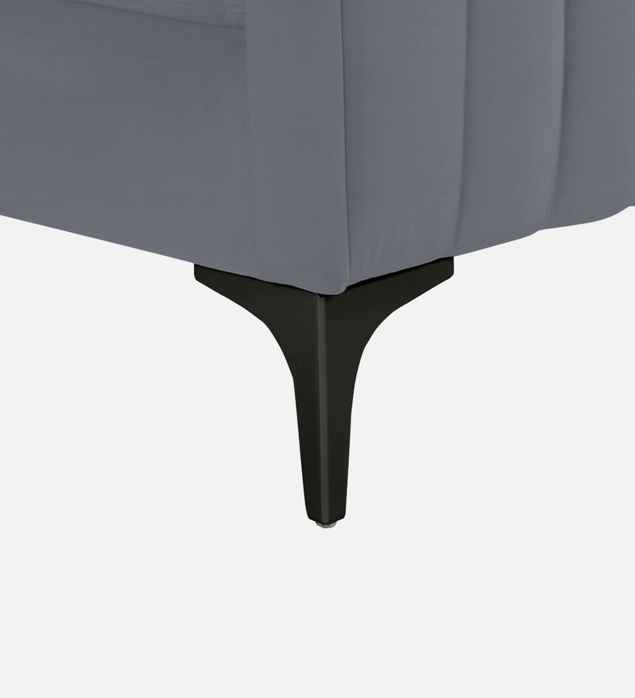 Haru Velvet 1 Seater Sofa In Pubble Grey Colour - Febonic Living