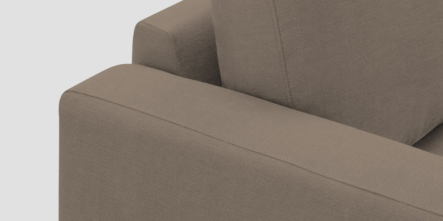 Esha Fabric 3 Seater Sofa In Hazel Beige Colour - Febonic Living