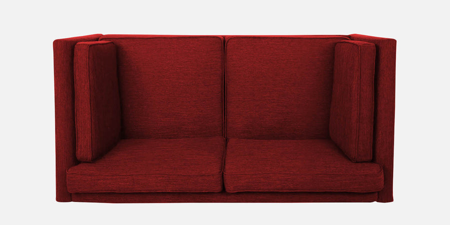 Nigar Fabric 2 Seater Sofa In Blood Maroon Colour - Febonic Living