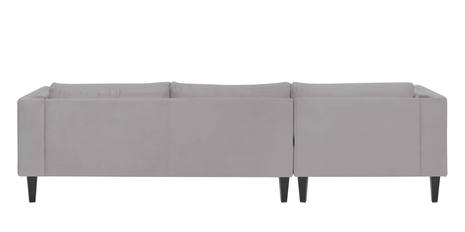 Jasper Velvet RHS Sectional Sofa (3+Lounger) in Concrete grey Colour