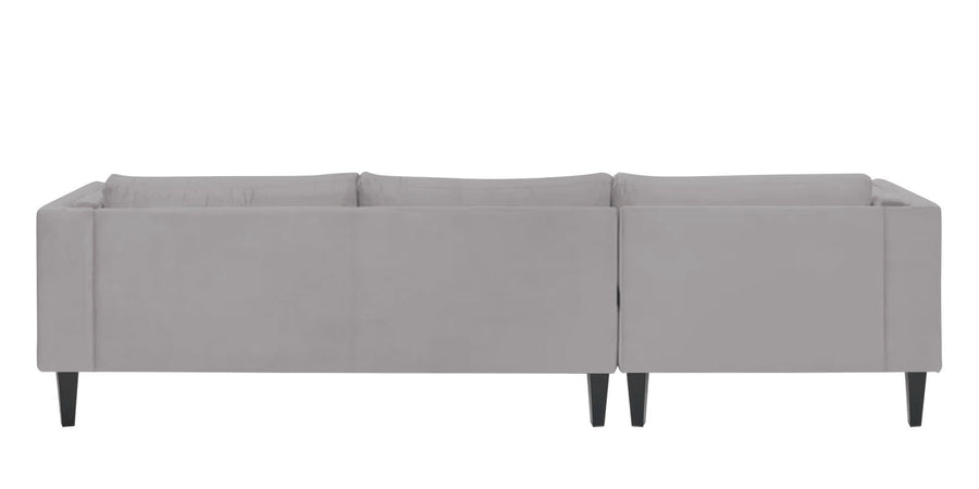 Jasper Velvet Rhs Sectional Sofa 3 Lounger In Concrete Grey Colour - Febonic Living