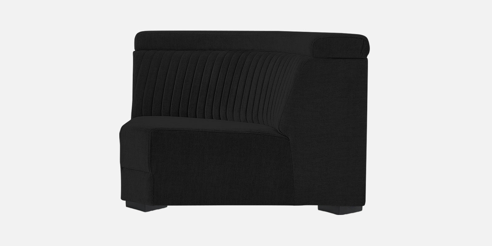 Draco Fabric 6 Seater Corner Sofa In Zed Black Colour - Febonic Living