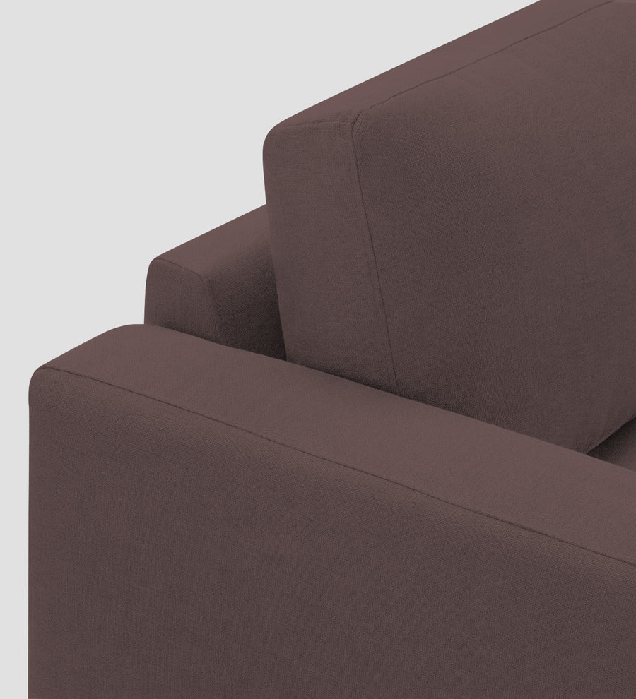 Esha Fabric 1 Seater Sofa In Night Brown Colour - Febonic Living