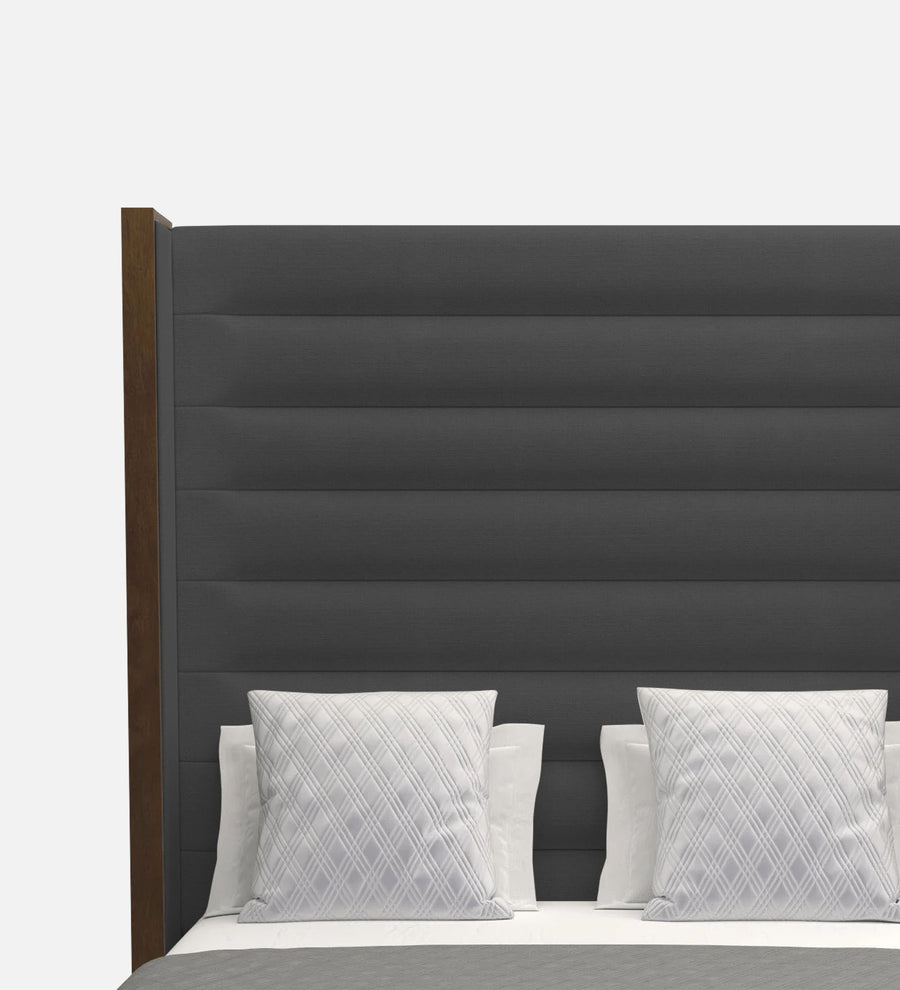 Sunny Fabric Upholstered King Size Bed In Charcoal Grey Colour - Febonic Living