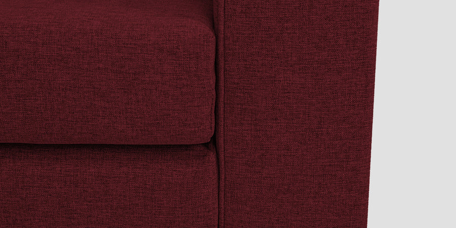 Kenia Fabric 3 Seater Foldable Sofa Cum Bed In Blood Maroon Colour - Febonic Living