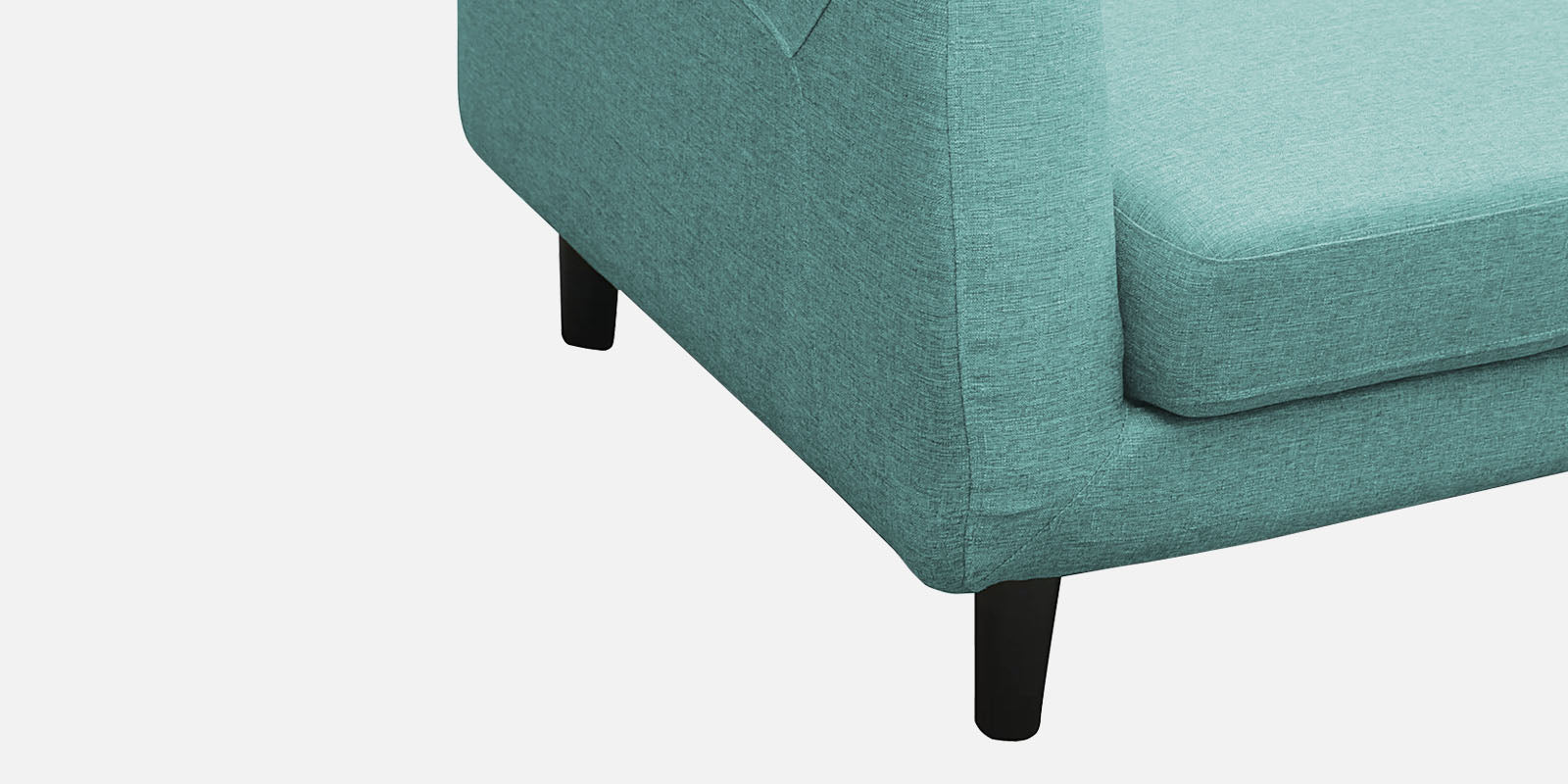 Natasha Velvet LHS Sectional Sofa (3+Lounger) in Barmunda Aqua Colour
