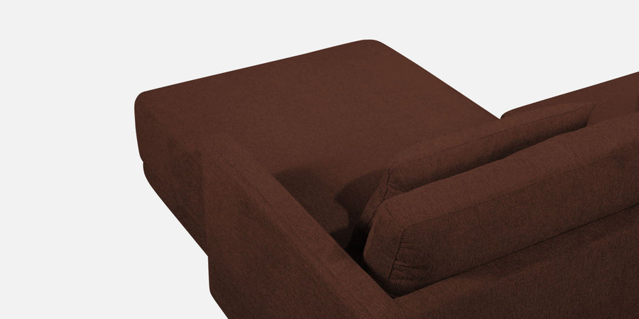 Kera Fabric Lhs Sectional Sofa 3 Lounger In Coffee Brown Colour - Febonic Living