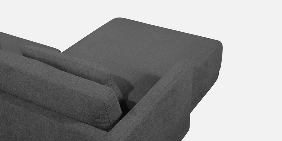Kera Fabric Rhs Sectional Sofa 3 Lounger In Charcoal Grey Colour - Febonic Living