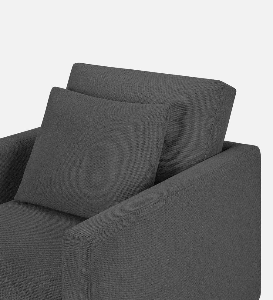 Kera Fabric 1 Seater Sofa In Charcoal Grey Colour - Febonic Living