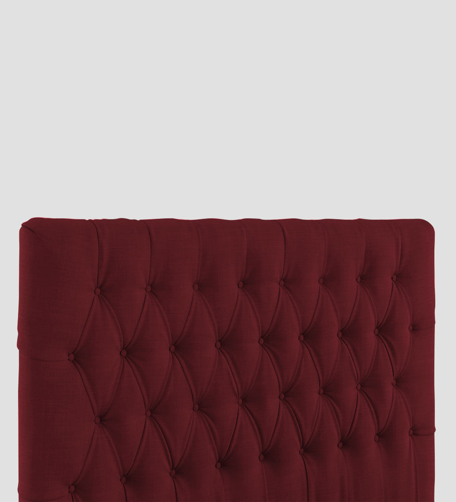 Isko Fabric Upholstered King Size Bed In Blood Maroon Colour With Box Storage - Febonic Living