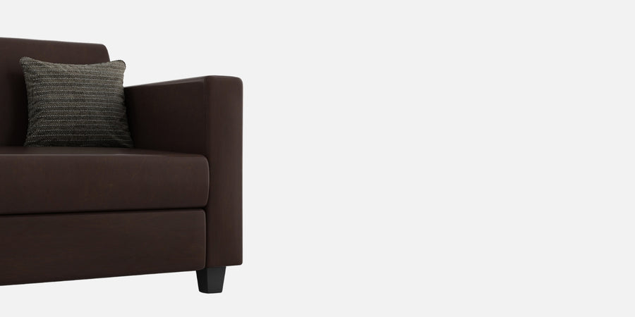 Baley Leatherette 2 Seater Sofa In Dark Brown Colour - Febonic Living