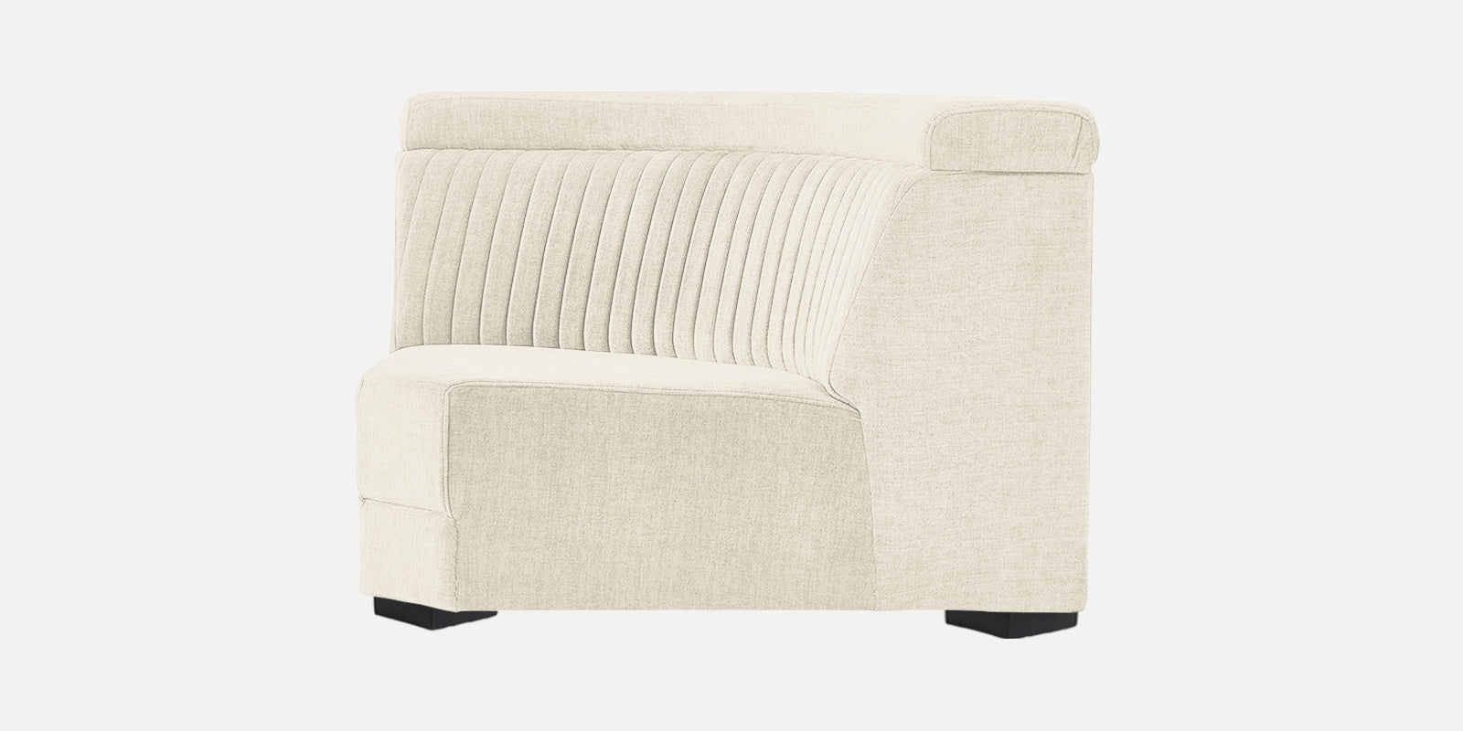 Draco Fabric 6 Seater Corner Sofa In Ivory Cream Colour - Febonic Living