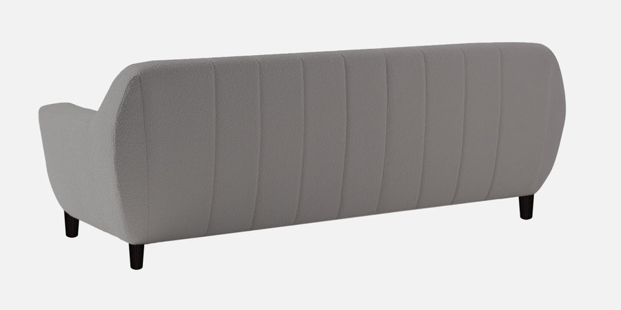 Nesco Boucle Fabric 3 Seater Sofa In Sweden Grey Colour - Febonic Living