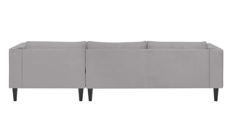 Jasper Velvet Lhs Sectional Sofa 3 Lounger In Concrete Grey Colour - Febonic Living