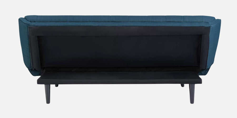 Saso Fabric 3 Seater Convertible Sofa Cum Bed In Light Blue Colour - Febonic Living