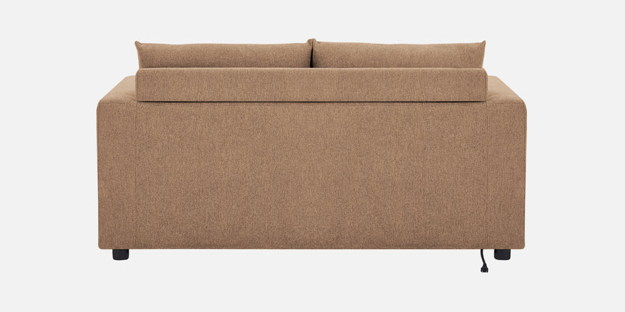 Roman Fabric 3 Seater Foldable Sofa Cum Bed In Cookie Beige Colour With Usb Port - Febonic Living