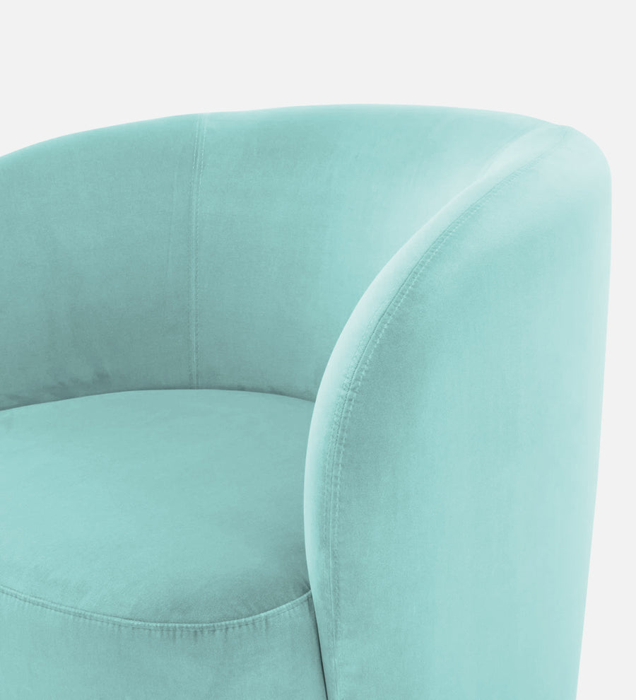 Lucky Velvet Lounge Chair In Barmunda Aqua Colour - Febonic Living