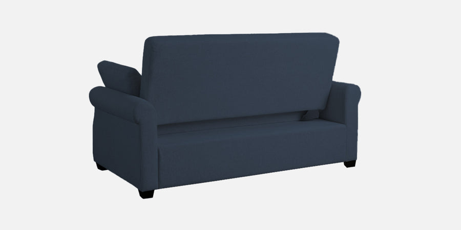 Fornia Fabric 2 Seater Pull Out Sofa Cum Bed In Denim Blue Colour - Febonic Living