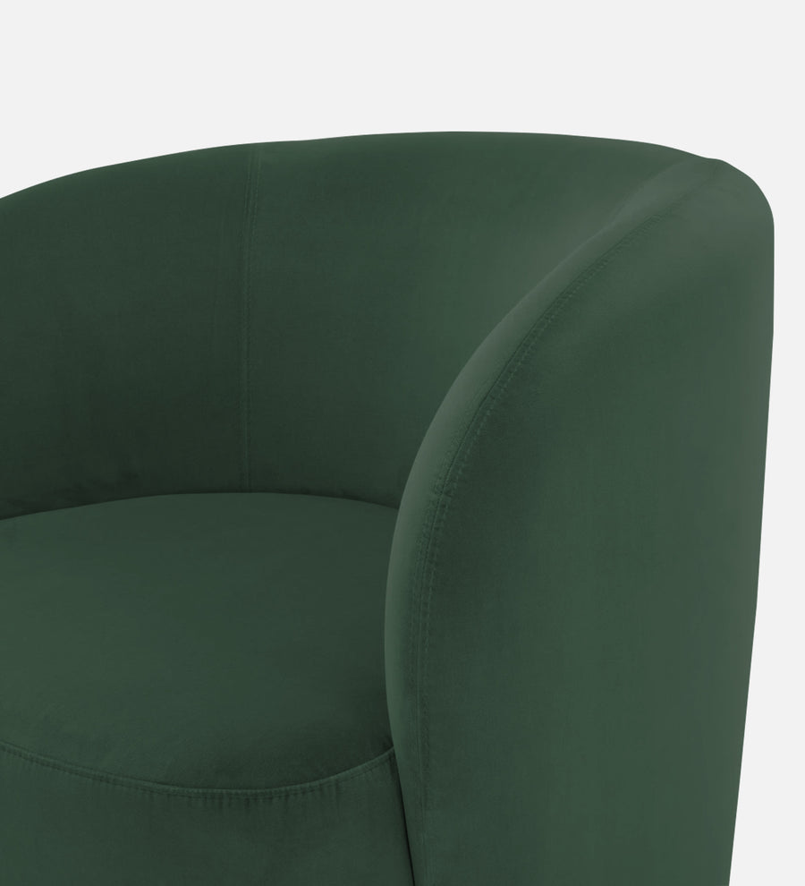 Lucky Velvet Lounge Chair In Amazon Green Colour - Febonic Living