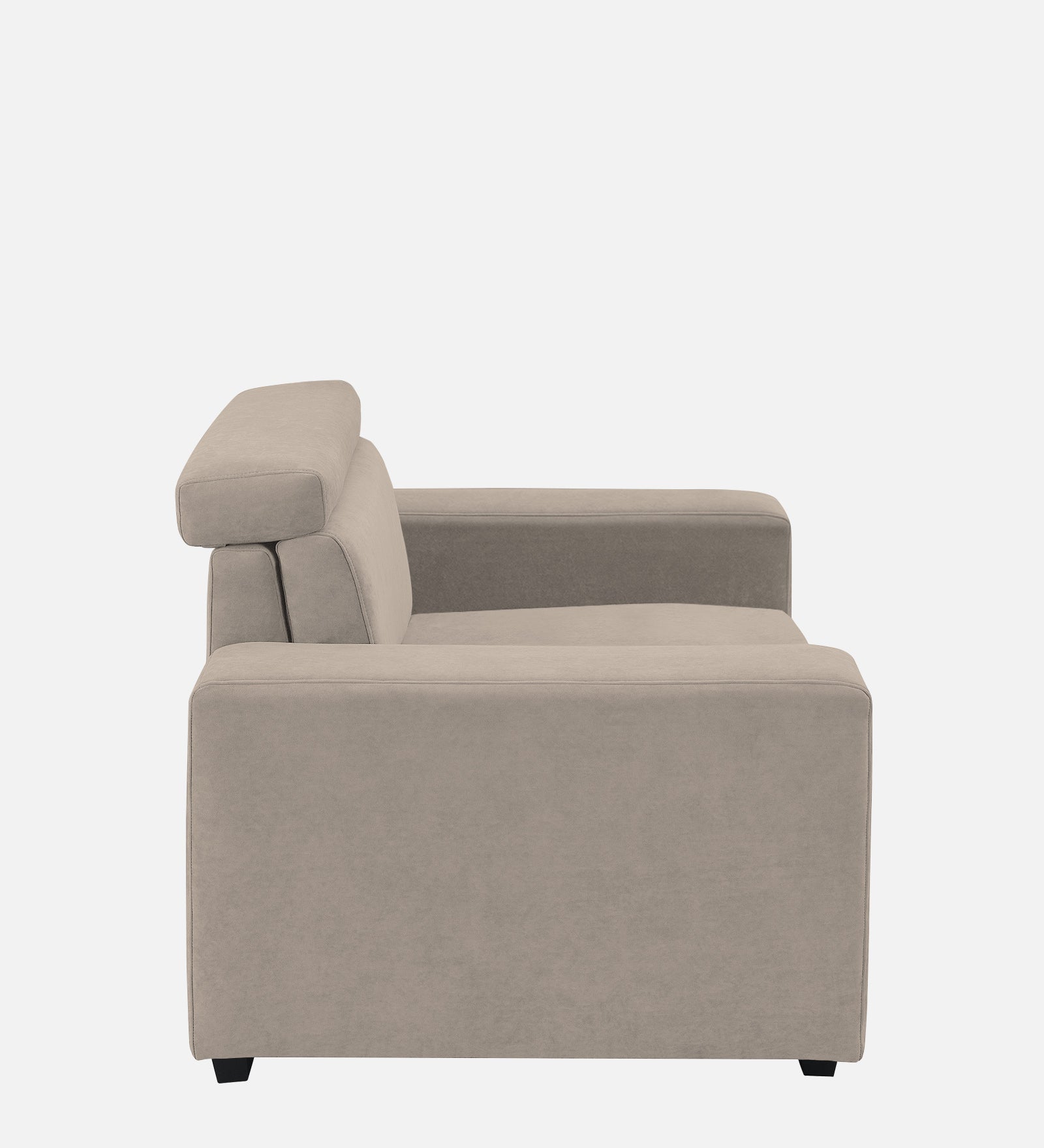 Hiro Fabric 1 Seater Sofa In Oat Beige Colour