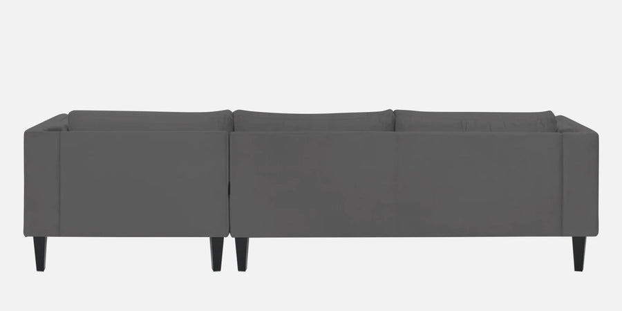 Jasper Velvet Lhs Sectional Sofa 3 Lounger In Davy Grey Colour - Febonic Living
