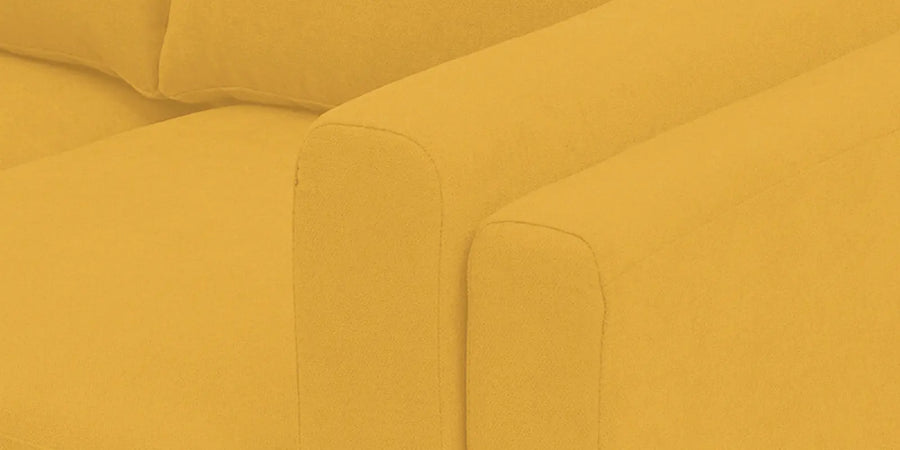 Creata Fabric Lhs Sectional Sofa 3 Lounger In Bold Yellow Colour - Febonic Living