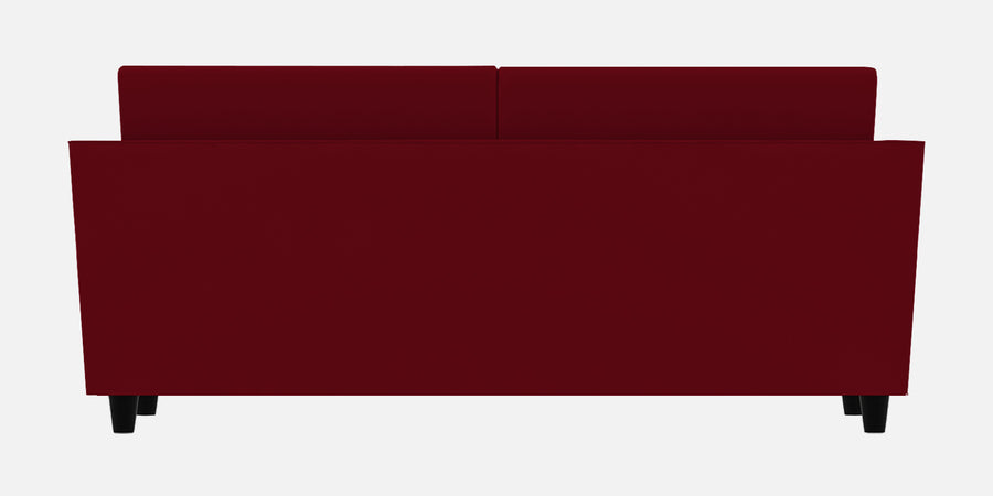 Bristo Velvet 3 Seater Sofa In Cherry Red Colour With Storage - Febonic Living
