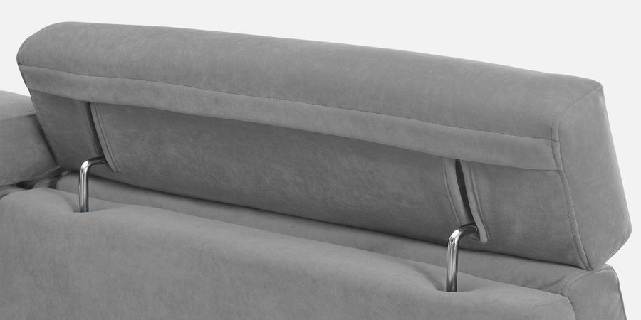 Hiro Fabric 3 Seater Sofa In Smoke Grey Colour - Febonic Living