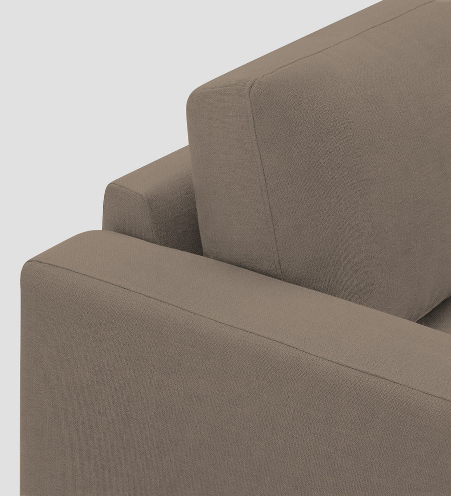 Esha Fabric 1 Seater Sofa In Hazel Beige Colour - Febonic Living