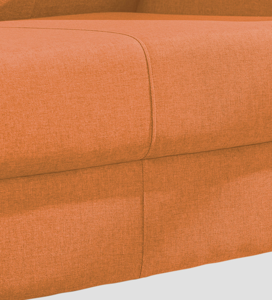 Devo Fabric 1 Seater Sofa In Dark Orange Colour - Febonic Living