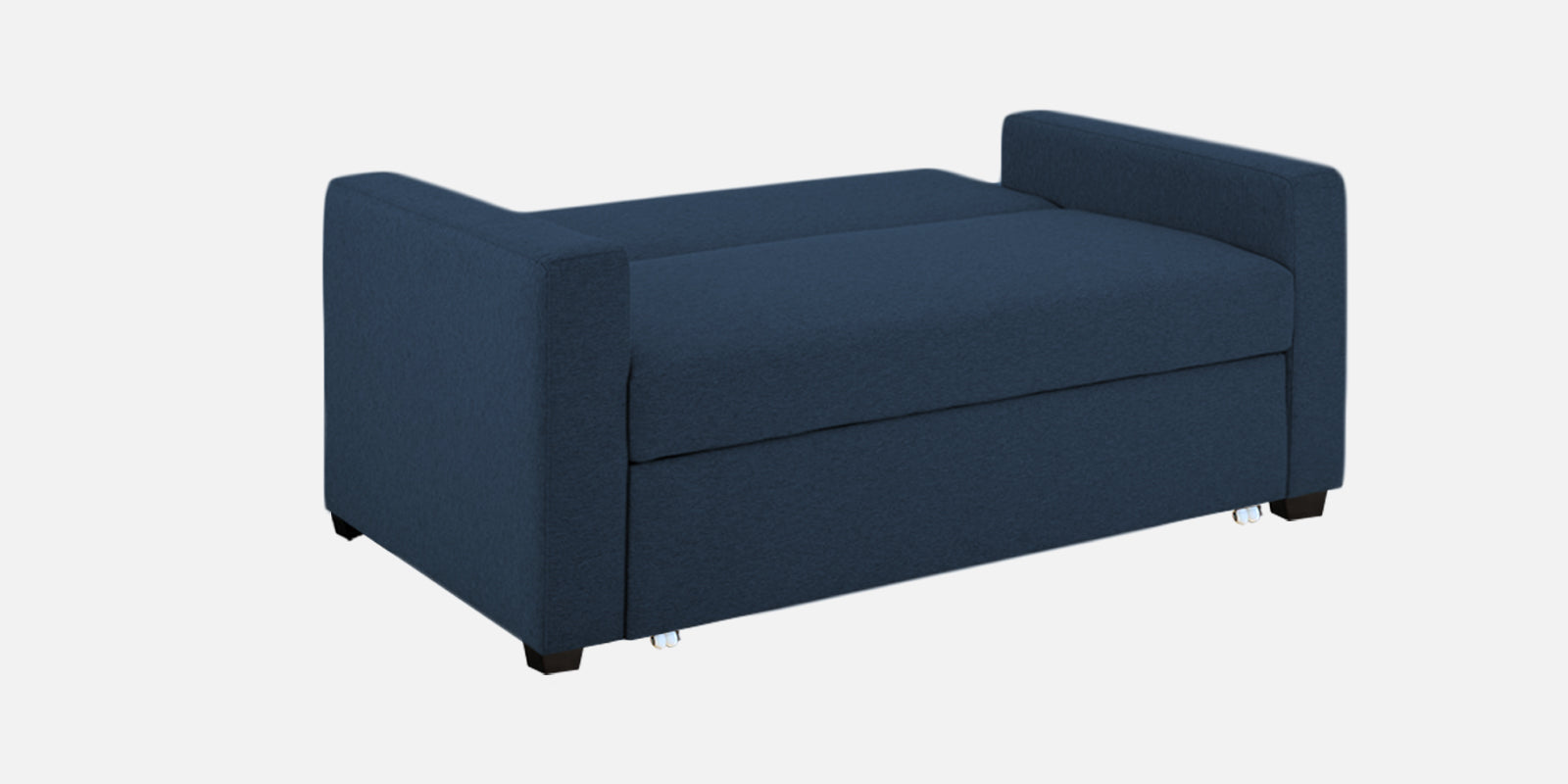 Lobby Fabric 2 Seater Pull Out Sofa Cum Bed In Denim Blue Colour