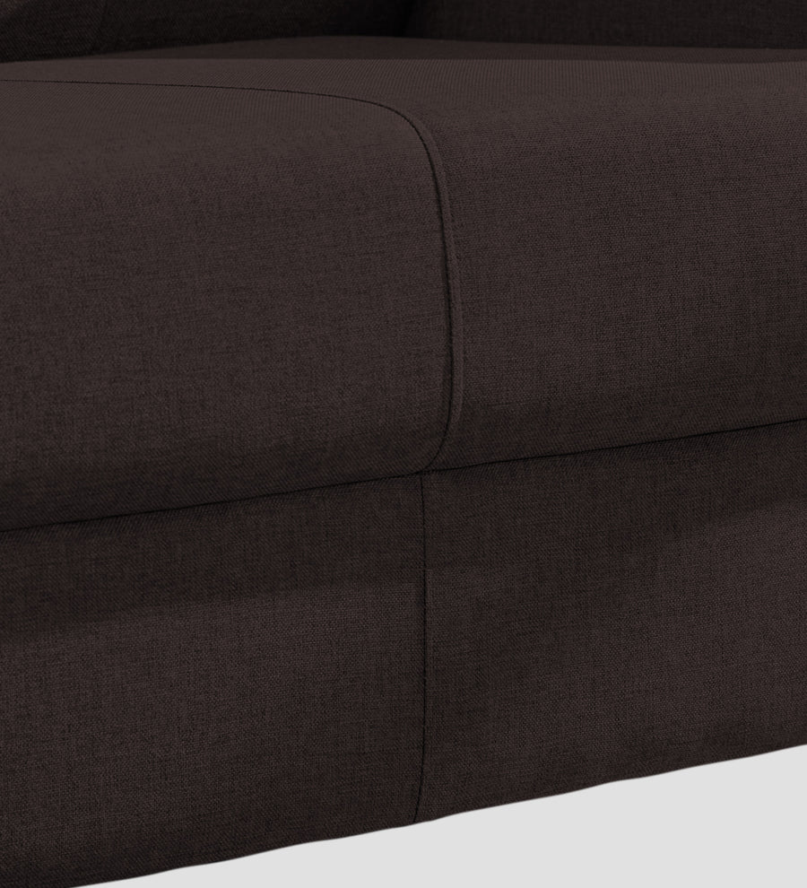 Devo Fabric 1 Seater Sofa In Dark Brown Colour - Febonic Living