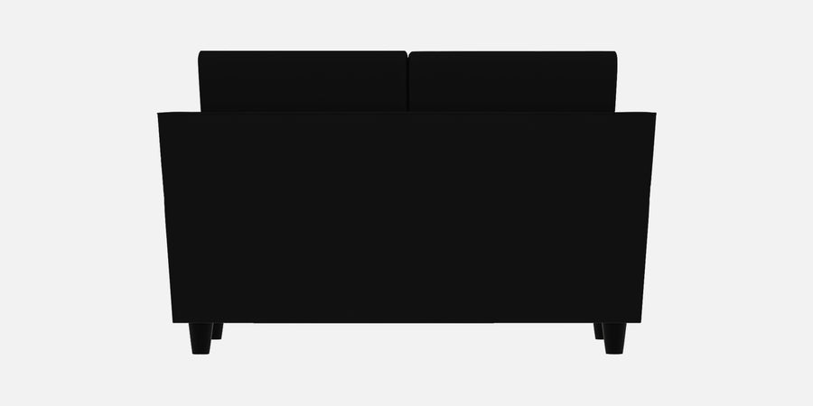 Bristo Velvet 2 Seater Sofa In Adam Black Colour With Storage - Febonic Living