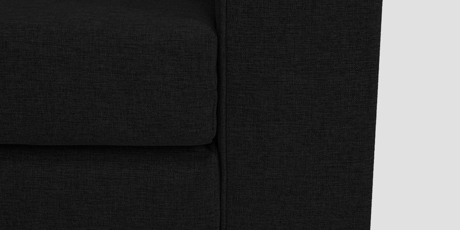 Kenia Fabric 2 Seater Foldable Sofa Cum Bed In Zed Black Colour - Febonic Living