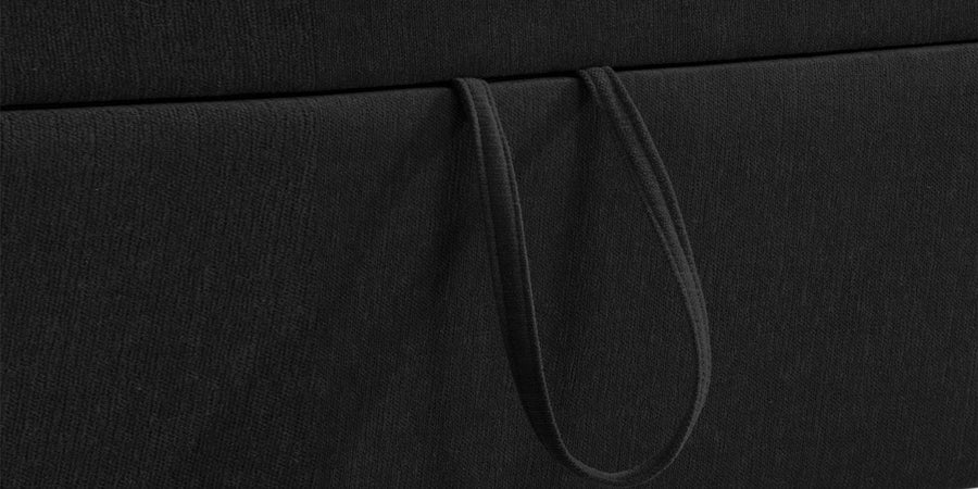 Kara Fabric 2 Seater Pull Out Sofa Cum Bed In Zed Black Colour - Febonic Living
