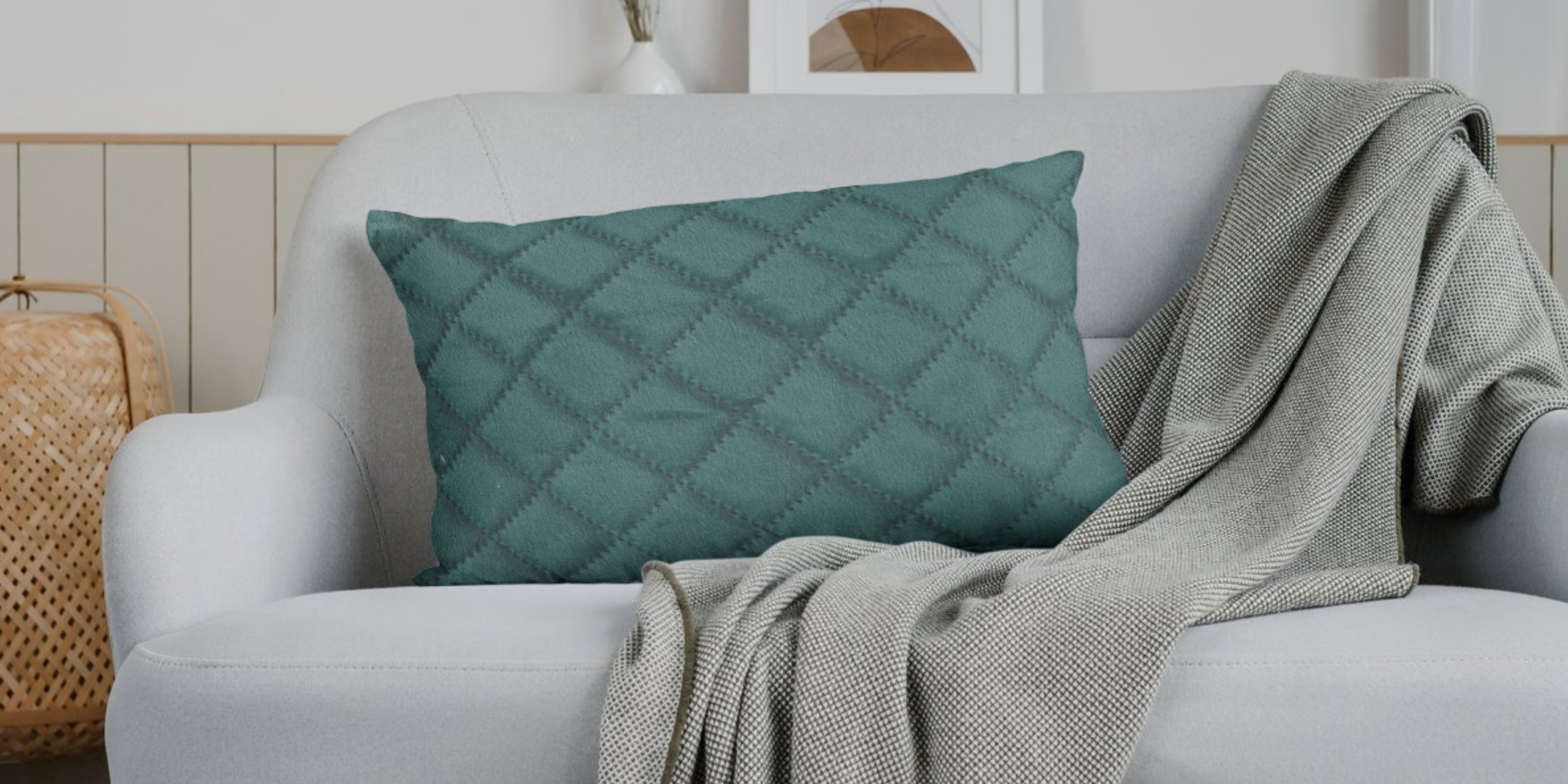 Velvet Quilted Fabric Swatch Teal Green 02 Code - Febonic Living