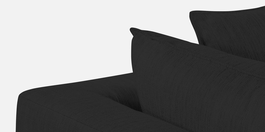 Ziggy Fabric Rhs Sectional Sofa 3 Lounger In Bitter Black Colour - Febonic Living