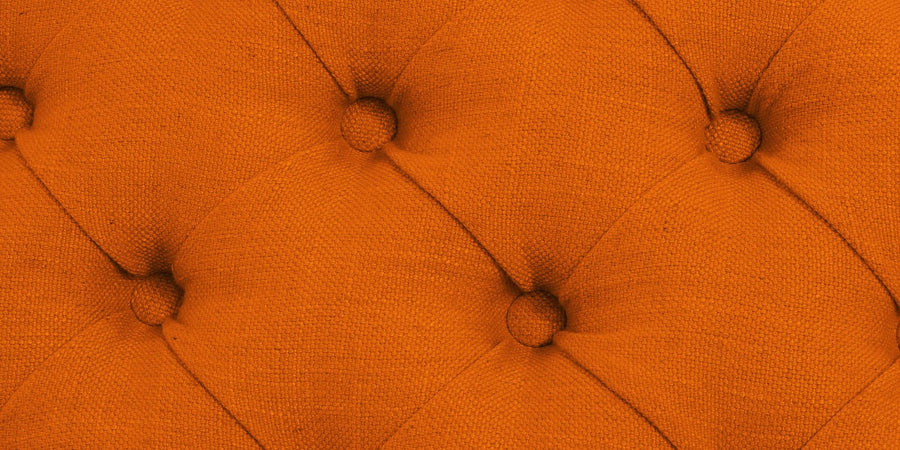Nowia Fabric 2 Seater Recamier In Vivid Orange Colour With Storage - Febonic Living