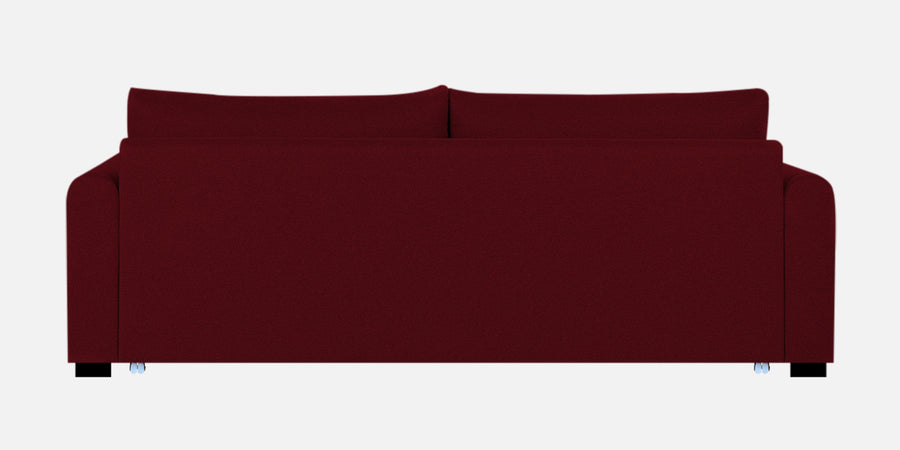 Sigma Fabric 3 Seater Pull Out Sofa Cum Bed In Ruby Red Colour - Febonic Living