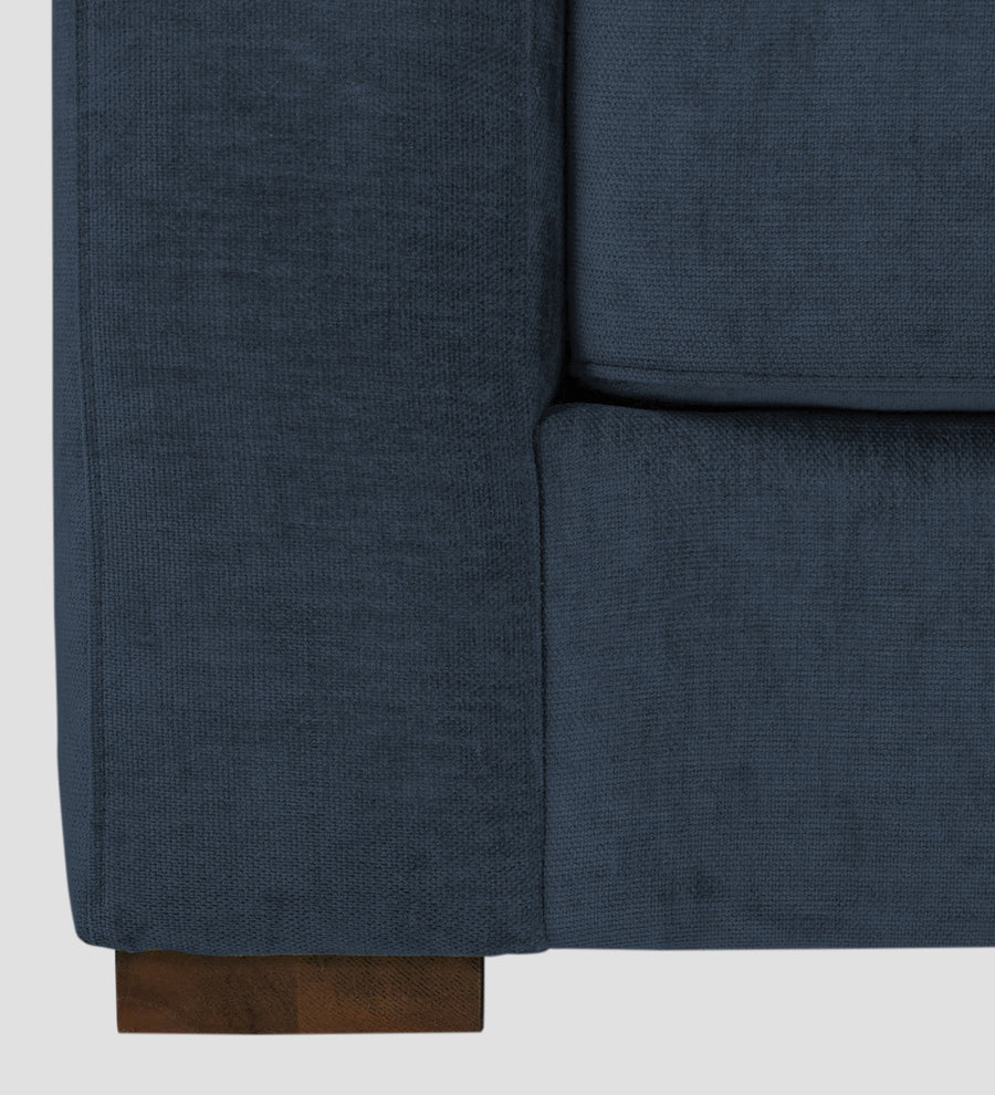 Dara Fabric 1 Seater Sofa In Denim Blue Colour - Febonic Living