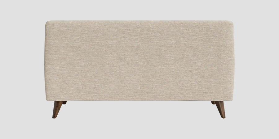 Jasmin Fabric 2 Seater Armless Sofa In Ivory Cream Colour - Febonic Living