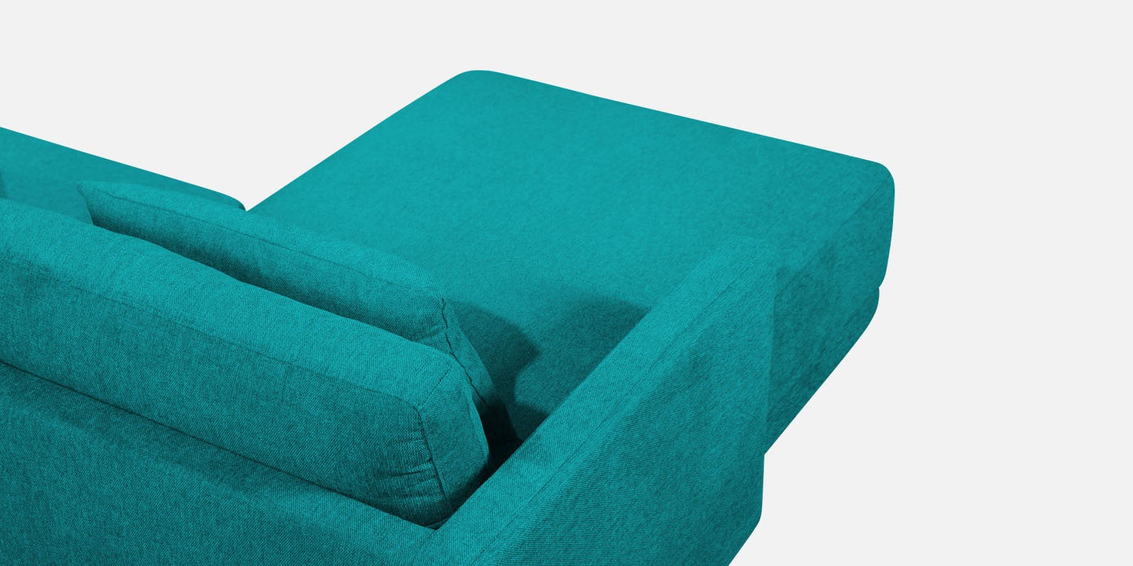 Kera Fabric RHS Sectional Sofa (3+Lounger) In Sea green Colour