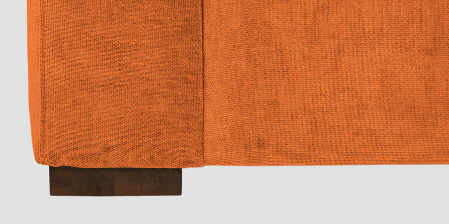 Dara Fabric 3 Seater Sofa In Vivid Orange Colour - Febonic Living
