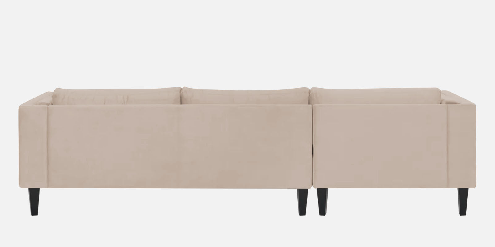 Jasper Velvet RHS Sectional Sofa (3+Lounger) in Camel Beige Colour