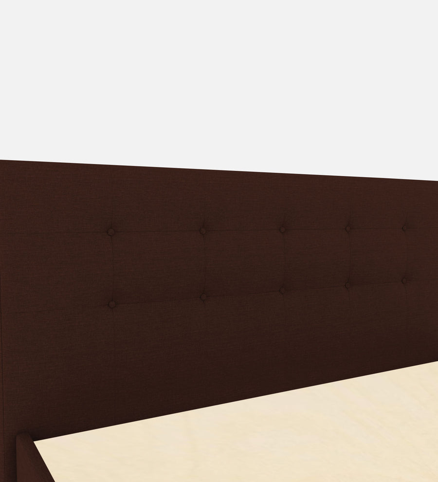 Lido Fabric Upholstered King Size Bed In Coffee Brown Colour With Drawer Storage - Febonic Living