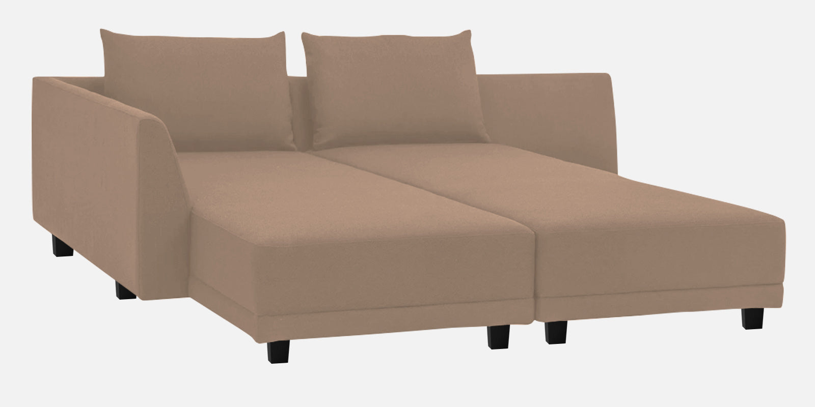 Ira Fabric RHS 6 Seater Sofa Cum Bed In Cookie Beige Colour