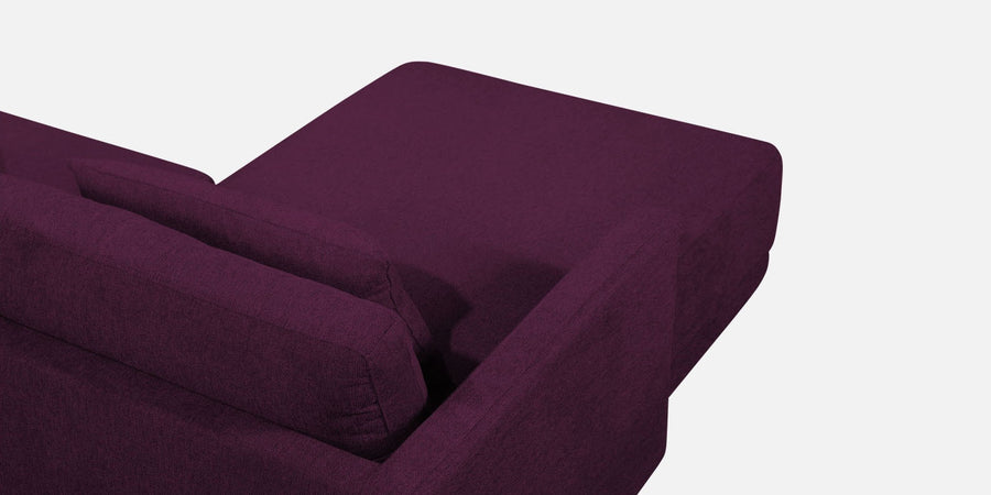 Kera Fabric Rhs Sectional Sofa 3 Lounger In Greek Purple Colour - Febonic Living