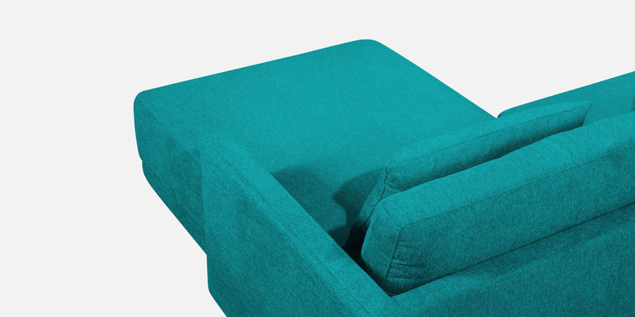 Kera Fabric Lhs Sectional Sofa 3 Lounger In Sea Green Colour - Febonic Living
