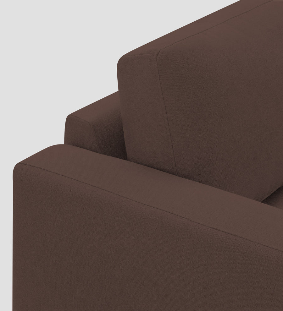 Esha Fabric 1 Seater Sofa In Caramel Brown Colour - Febonic Living