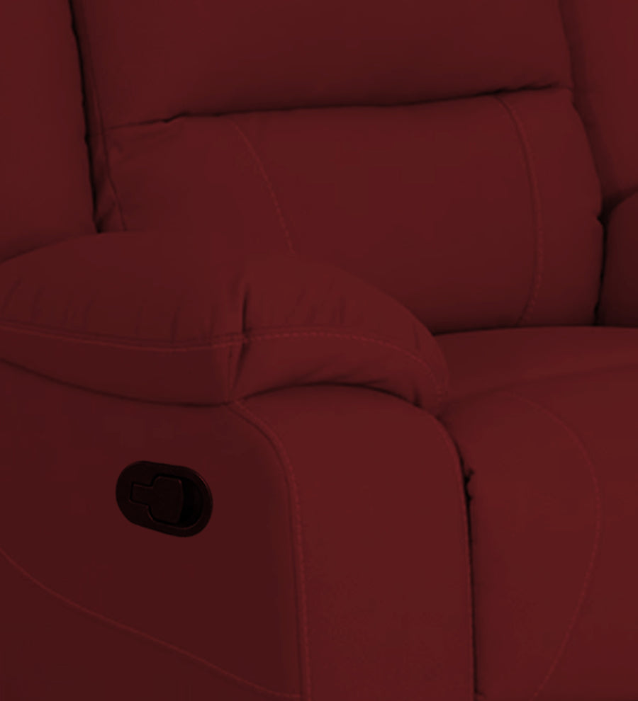 Adley Fabric 1 Seater Motorized Recliner In Corel Red Colour - Febonic Living